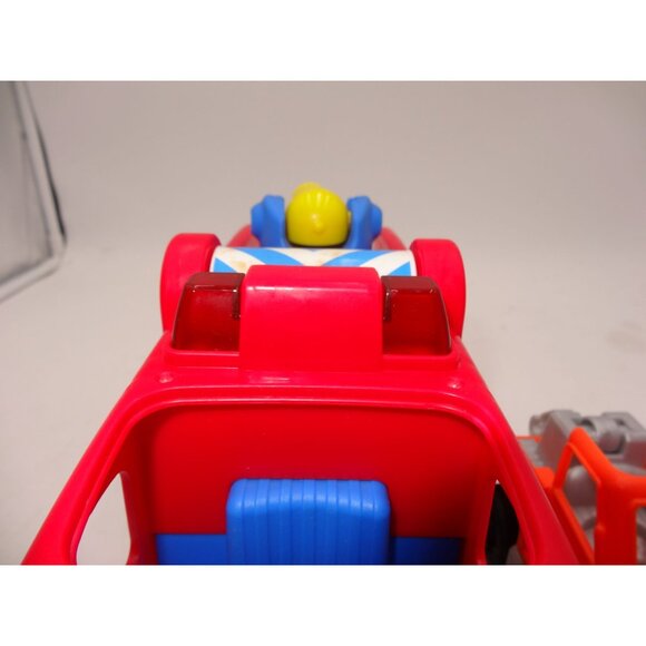 Little People Fire Truck And Help & Go Tow Truck Toy Set With Figures - Picture 10 of 16